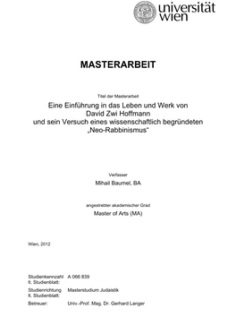 Masterarbeit