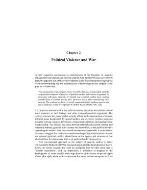 Political Violence and War