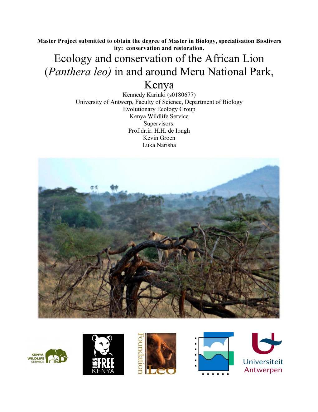 Ecology and Conservation of the African Lion