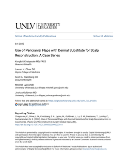Use of Pericranial Flaps with Dermal Substitute for Scalp Reconstruction: a Case Series