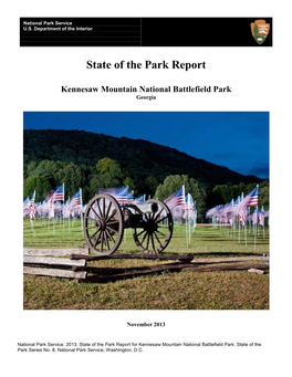 State of the Park Report, Kennesaw Mountain National Battlefield Park, Georgia