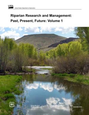 Riparian Research and Management: Past, Present, Future: Volume 1