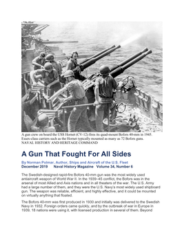 A Gun That Fought for All Sides by Norman Polmar, Author, Ships and Aircraft of the U.S