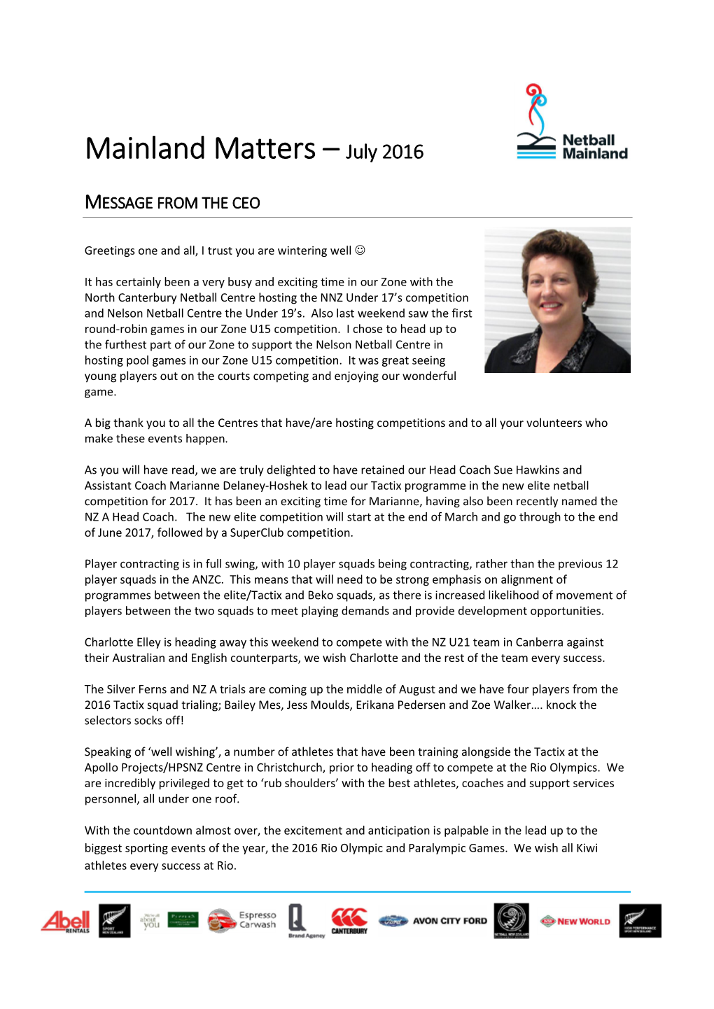 Mainland Matters – July 2016