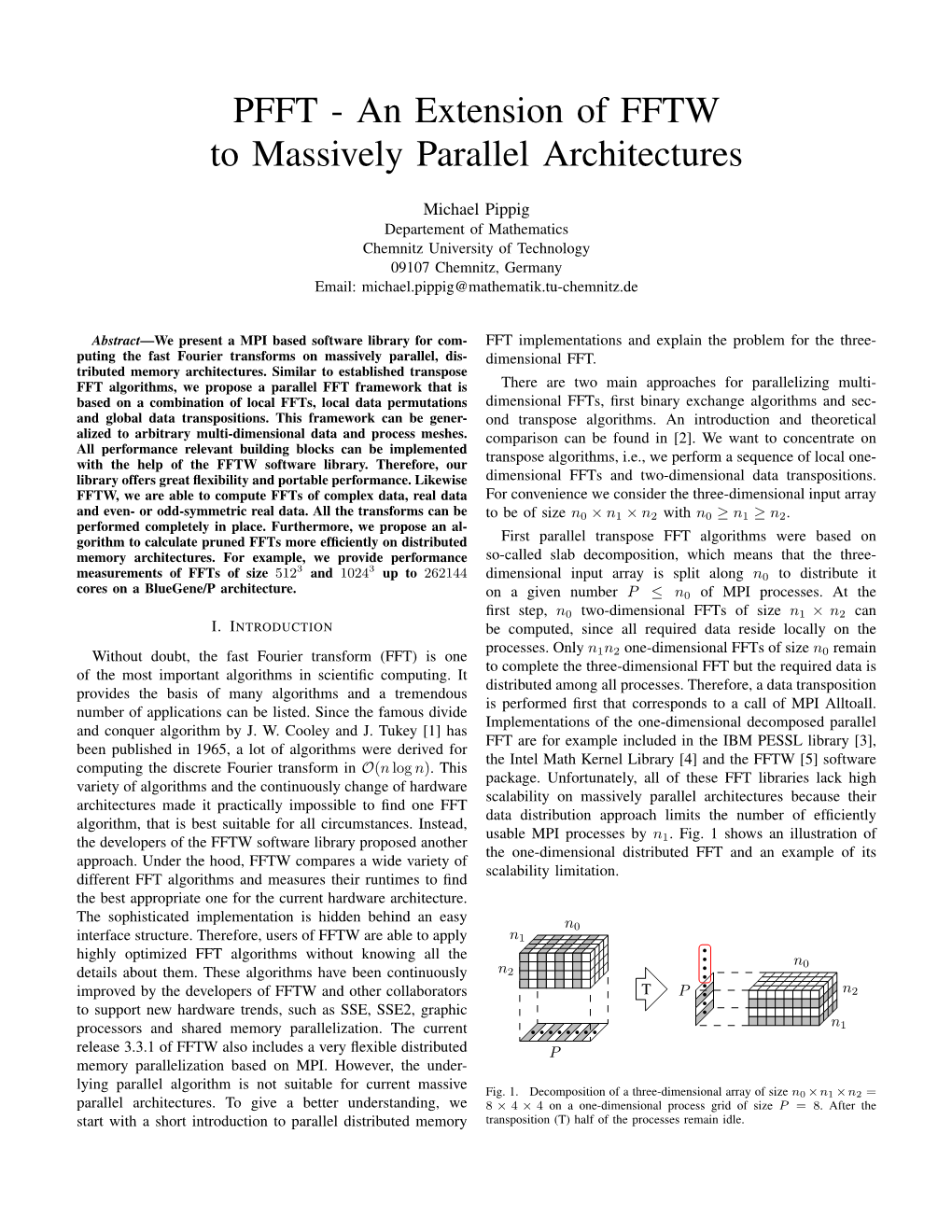 A Massively Parallel Extension of FFTW