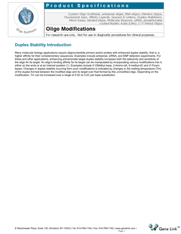 Duplex Stability Introduction