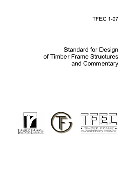Standard for Design of Timber Frame Structures and Commentary