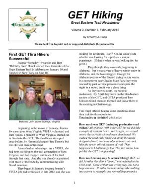 GET Newsletter Volume 3 Edition 1 February 2014