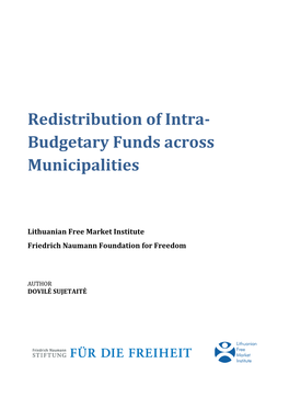 Redistribution of Intra- Budgetary Funds Across Municipalities