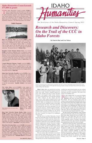 Research and Discovery: on the Trail of the CCC in Idaho Forests