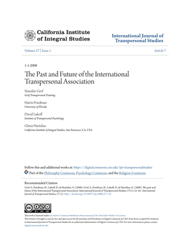 The Past and Future of the International Transpersonal