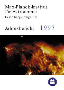 Jahresbericht 1997 Zum Titelbild: Ein Neugeborener Stern (Kreuz), Tief in Den Staub Der Molekülwolke L1551 Eingebettet, Aus Der Er Entstand