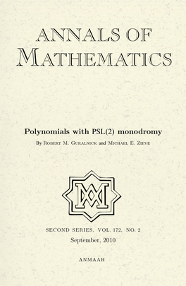 Polynomials with PSL(2) Monodromy