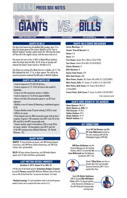 Giants Vs BILLS GIANTS-Bills Series BREAKDOWN Giants What To