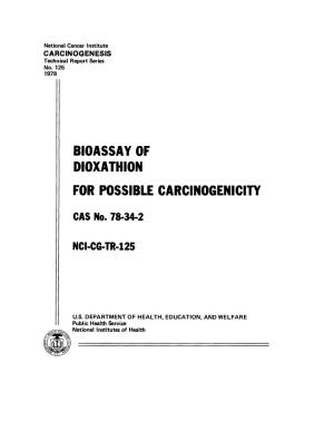 Dioxathion for Possible Carcinogenicity