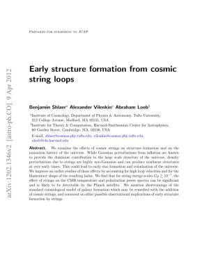 Early Structure Formation from Cosmic String Loops