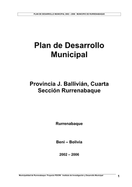Municipio De Rurrenabaque