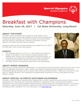 Breakfast with Champions