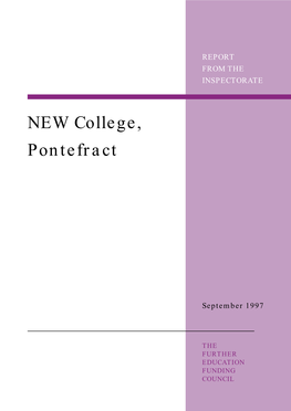 NEW College, Pontefract