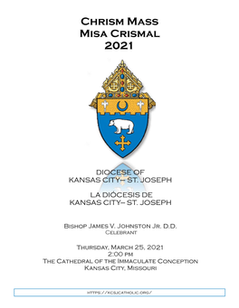 Chrism Mass Program 2021