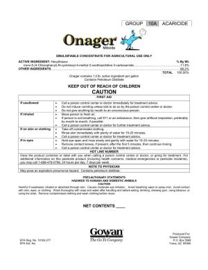 Onager Contains 1.0 Lb
