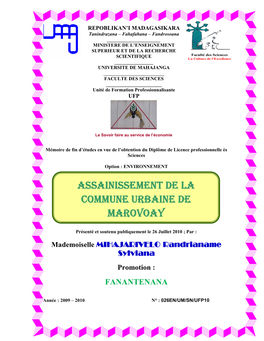 Assainissement De La Commune Urbaine De