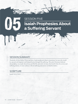 Isaiah Prophesies About a Suffering Servant