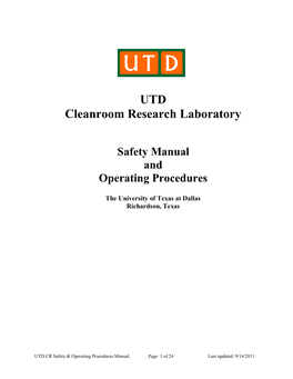 UTD Clean Room Labs