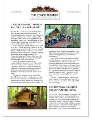 THE COHOS TREKKER the Newsletter of the Cohos Trail Association