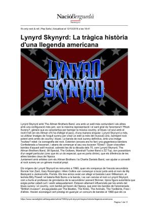 Lynyrd Skynyrd: La Tràgica Història D'una Llegenda Americana