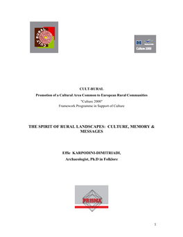 Rural Cultural Landscapes: Challenges and Prospects for Sustainable Development