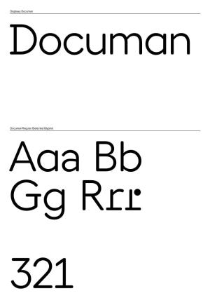 Documan Regular (Selected Glyphs) Displaay: Documan