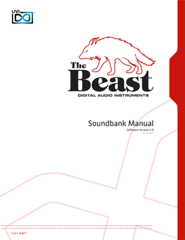 UVI the Beast | Soundbank Manual