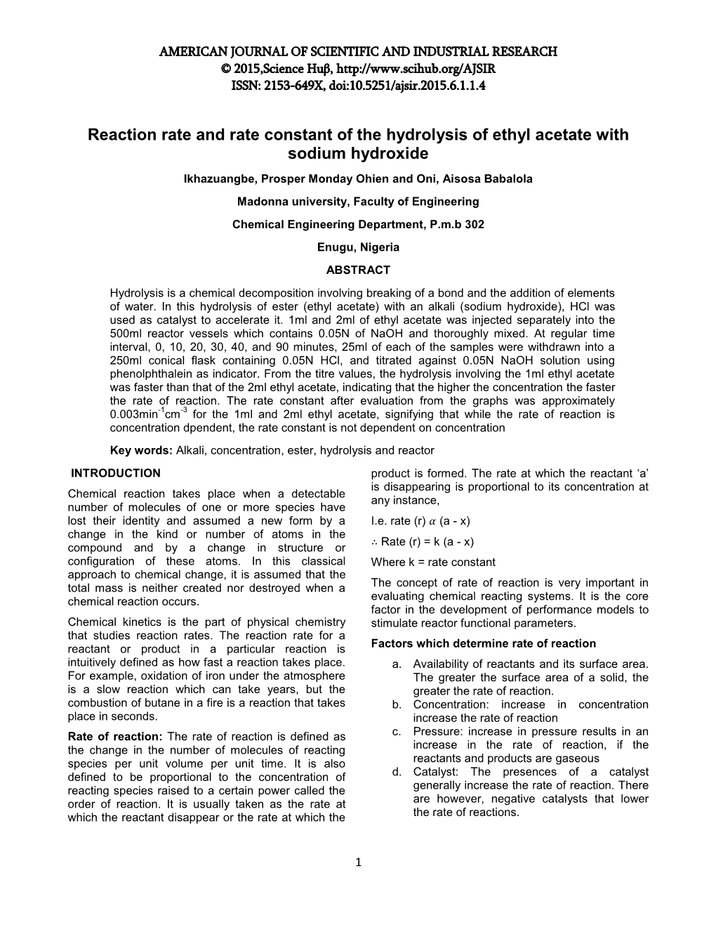 reaction-rate-and-rate-constant-of-the-hydrolysis-of-ethyl-acetate-with