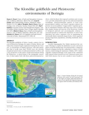 The Klondike Goldfields and Pleistocene Environments of Beringia