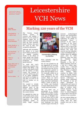 Leicestershire VCH News I S S U E 1 0 P a G E 3 Public Health in Loughborough