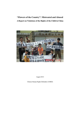 Report on Violations of the Rights of the Child in China