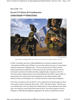 Israel: Civilians & Combatants