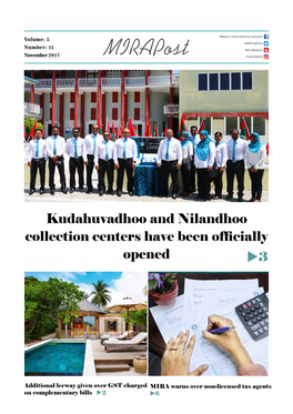 Kudahuvadhoo and Nilandhoo Collection Centers Have Been Officially Opened 3