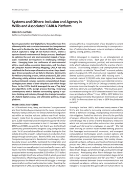 Inclusion and Agency in Willis and Associates' CARLA Platform