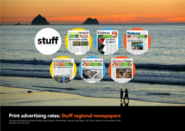 Print Advertising Rates: Stuff Regional