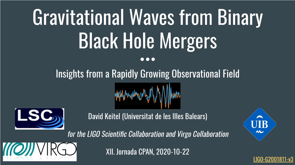 Gravitational Waves from Binary Black Hole Mergers