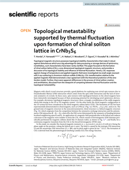 Topological Metastability Supported by Thermal Fluctuation Upon Formation