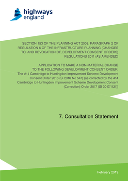 7. Consultation Statement