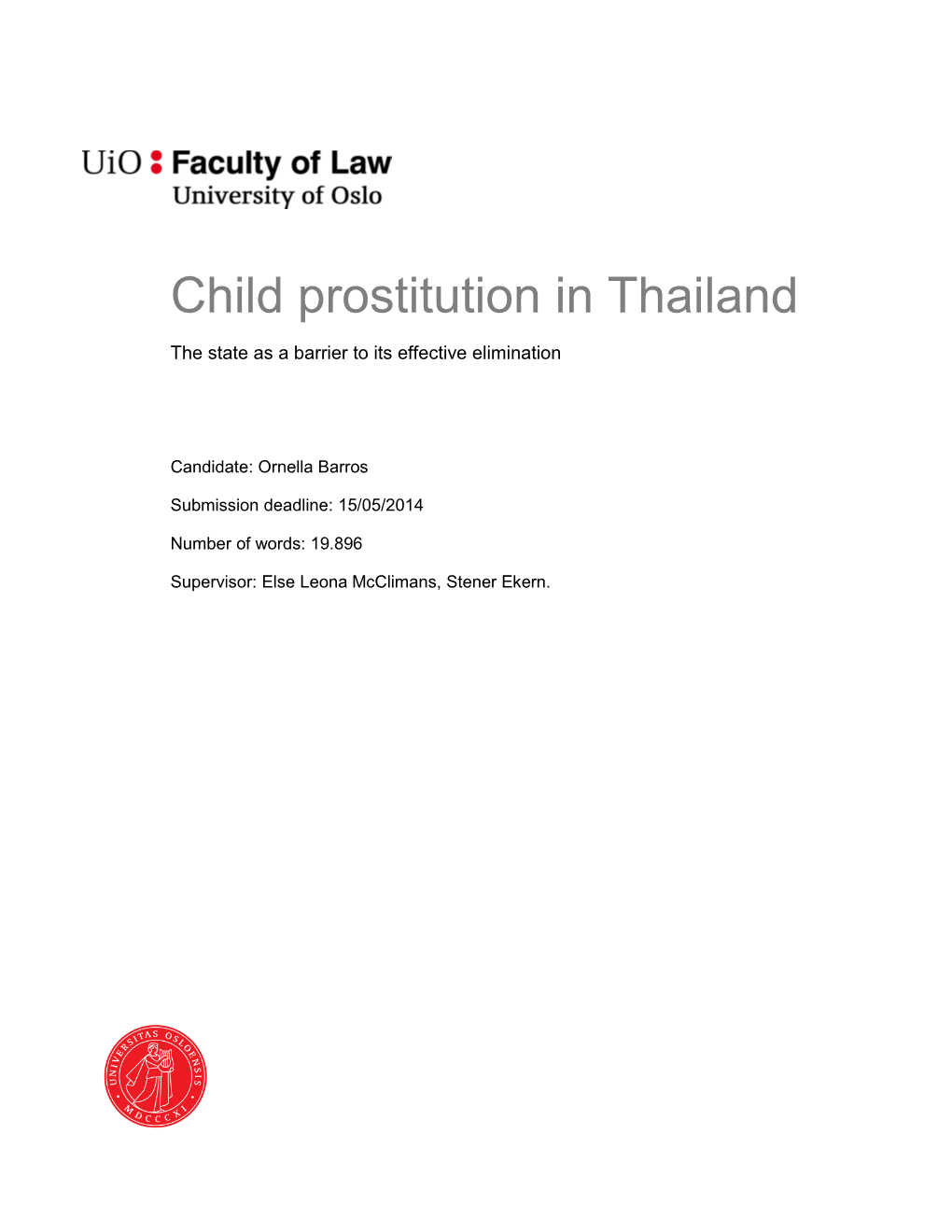 Child Prostitution in Thailand