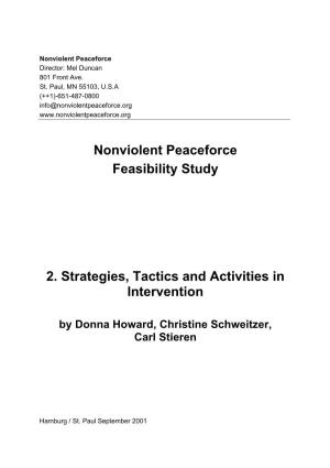 Nonviolent Peaceforce Feasibility Study 2. Strategies, Tactics And