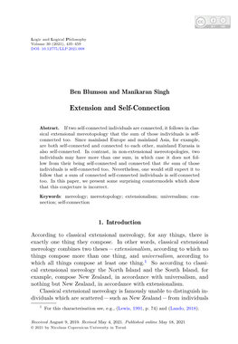 Extension and Self-Connection