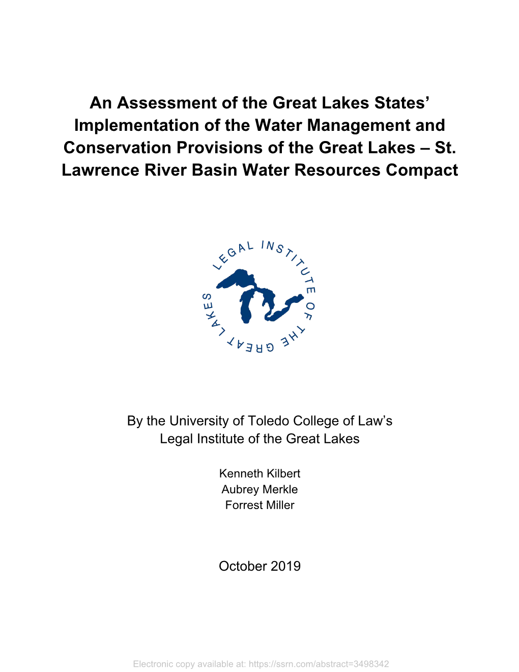An Assessment of the Great Lakes States' Implementation of the Water