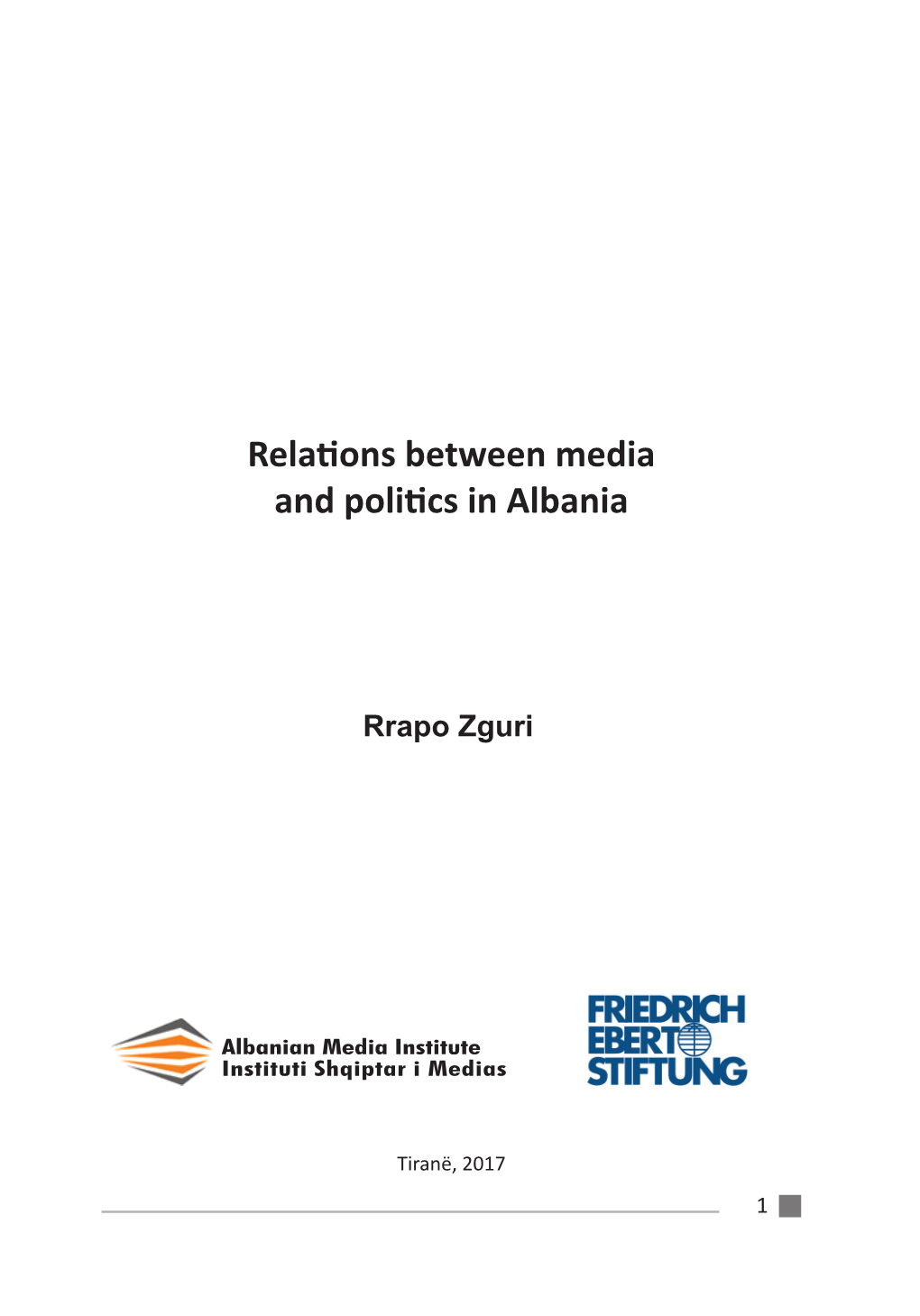 Relations Between Media and Politics in Albania
