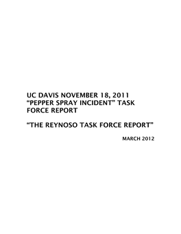UC Davis Reynoso Task Force Report